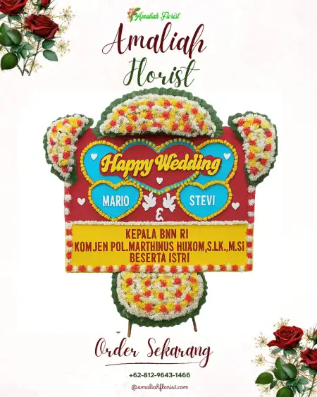 Papan Bunga Pernikahan Juntinyuat